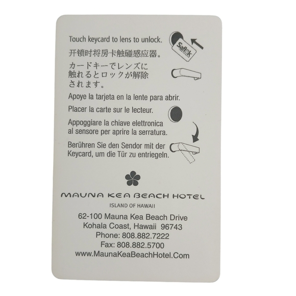 2 MAUNA KEA BEACH HOTEL Room Key Card Collectible Vintage Memorabilia Hawaii - Picture 4 of 7